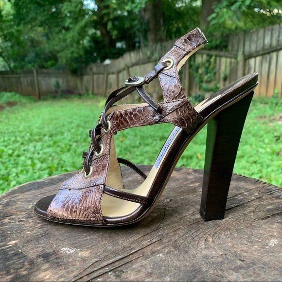 NWOB Jimmy Choo 081 Evita Exotic Gallus sandals - Picture 8 of 16